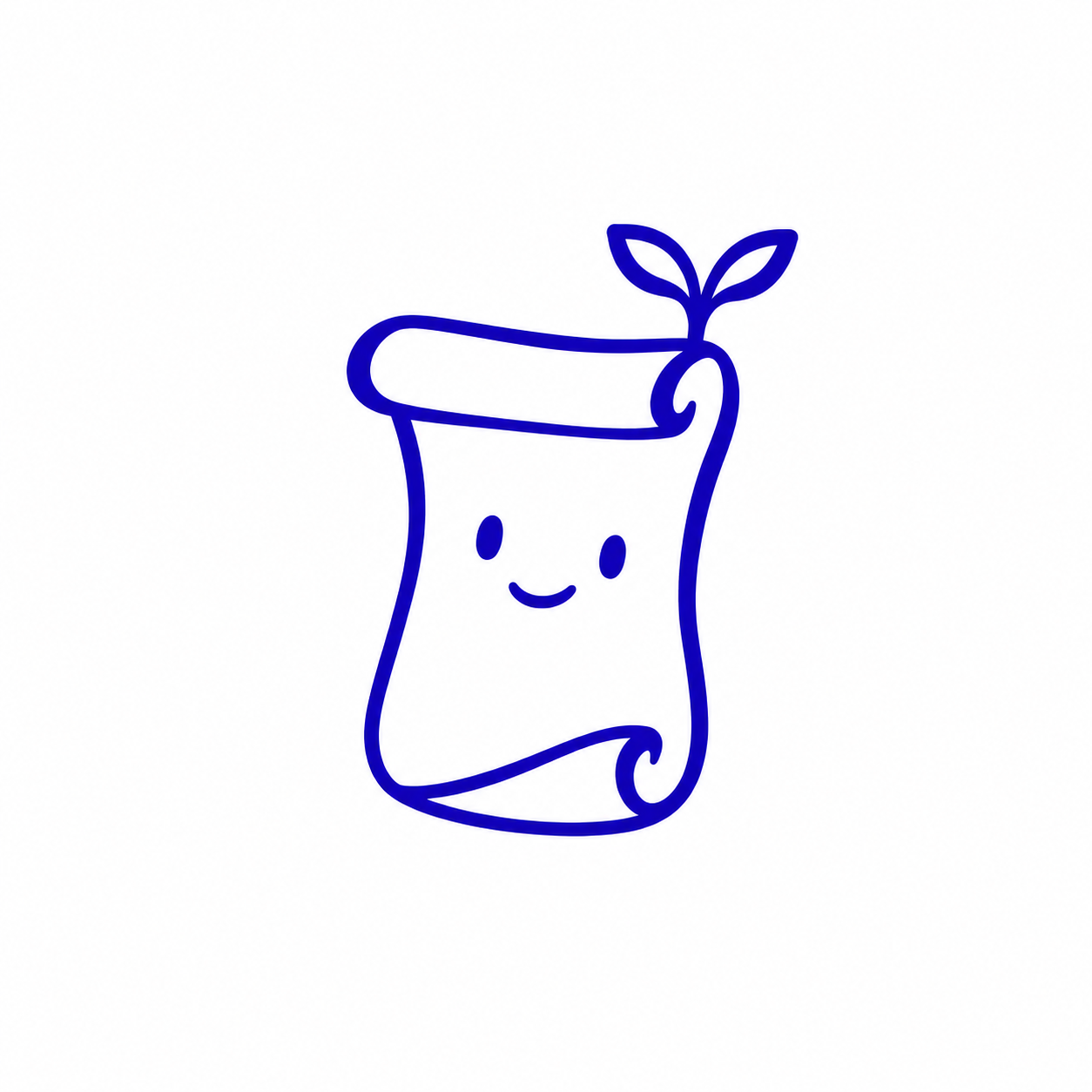 Our smiling Scripture scroll with a two-leaf sprout